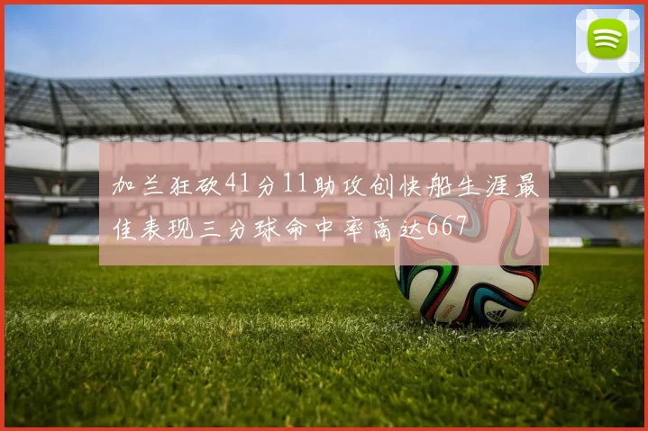 加兰狂砍41分11助攻创快船生涯最佳表现三分球命中率高达667